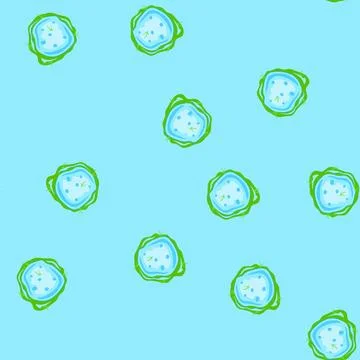 Seamless pattern splash puddle cartoon vector Stock Illustration