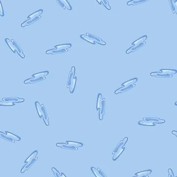 Seamless pattern splash puddle cartoon vector Stock Illustration