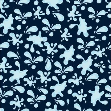 Seamless pattern with splashes of water or oil Stock Illustration