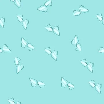 Seamless pattern splinter glass broken shard cartoon vector Stock Illustration