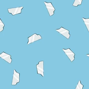 Seamless pattern splintered glass broken shard cartoon vector Stock Illustration