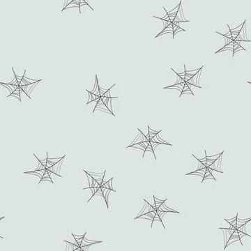 Seamless pattern spooky cobweb cartoon vector Stock Illustration