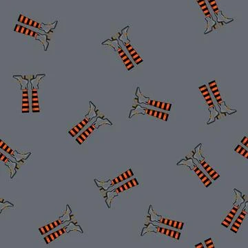 Seamless pattern spooky witch legs cartoon vector Stock Illustration