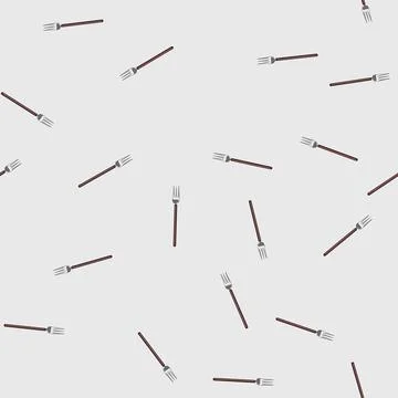 Seamless pattern spoon fork cartoon vector Stock Illustration