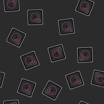 Seamless pattern sport action camera cartoon vector Stock Illustration