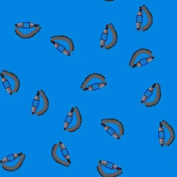 Seamless pattern sport bicycle lock cartoon vector Stock Illustration