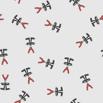Seamless pattern sport climbing harnesses cartoon vector Illustrazione stock