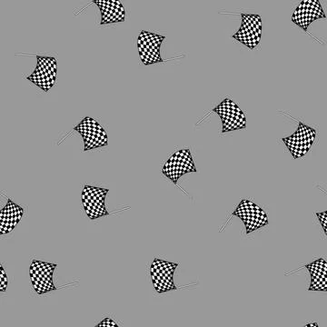 Seamless pattern sport finish flag cartoon vector 스톡 일러스트