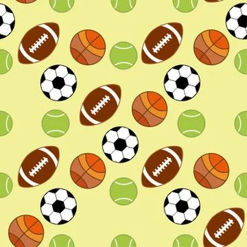 Seamless pattern with sport icons Stock Illustration