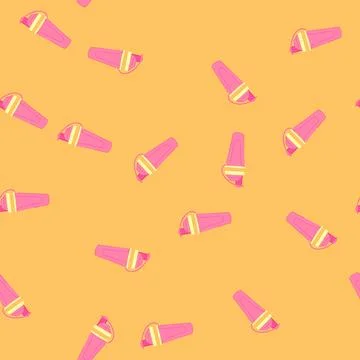 Seamless pattern sport protein shaker cartoon vector Stock Illustration