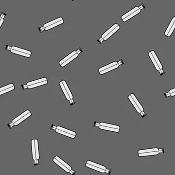 Seamless pattern sport stainless bottle cartoon vector Stock Illustration