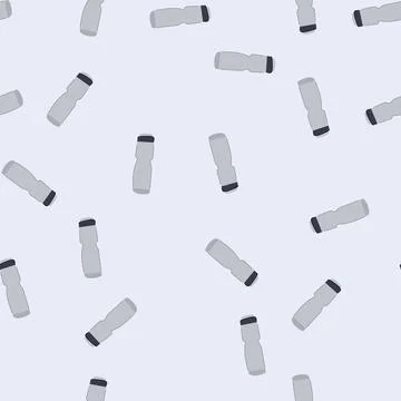 Seamless pattern sport stainless bottle cartoon vector Stock Illustration