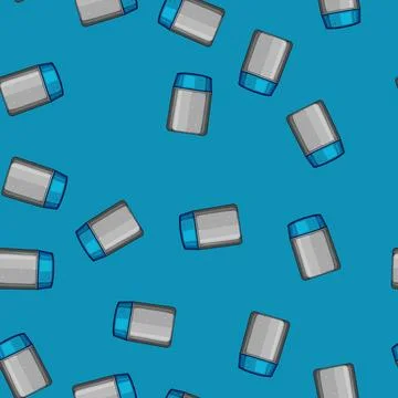 Seamless pattern sport thermos bottle cartoon vector Stock Illustration