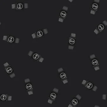 Seamless pattern sport watch tracker cartoon vector Stock Illustration