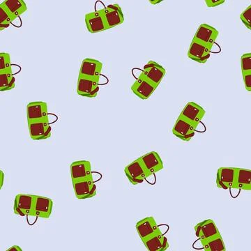 Seamless pattern sports duffel bag cartoon vector Stock Illustration