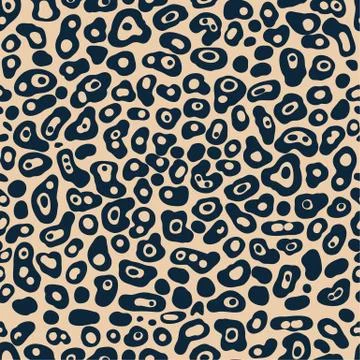Seamless pattern of spots cow for fabric. Black and white vector background. Illustrazione stock