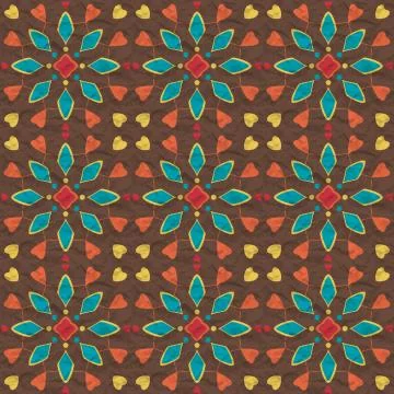 Seamless pattern of spots of various colors, circles and lines on a dark cr.. Stock Illustration