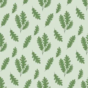 Seamless pattern with spotted leaves. Oak leaves Illustrazione stock