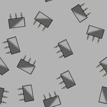 Seamless pattern spout microchip cartoon vector イラスト素材