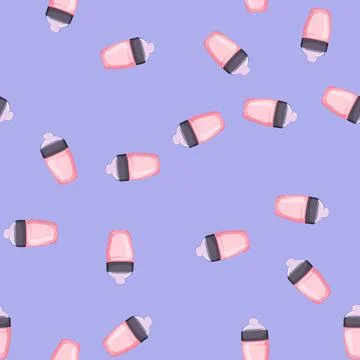 Seamless pattern spout sippy cup cartoon vector Stock Illustration