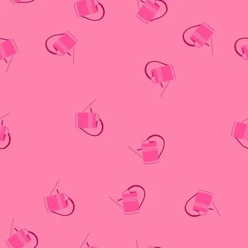 Seamless pattern spout watering can metal cartoon vector Stock Illustration