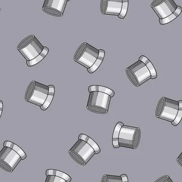 Seamless pattern spray faucet aerator cartoon vector Stockillustratie