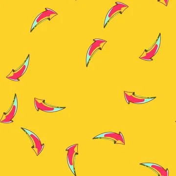 Seamless pattern spray graffiti arrow cartoon vector Stock Illustration