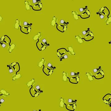 Seamless pattern spray paint sprayer cartoon vector Illustrazione stock