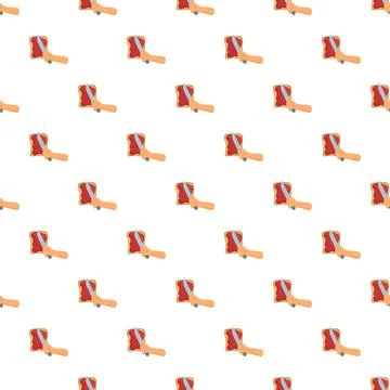 Seamless pattern spreading jam on toast for breakfast Stock Illustration