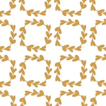 Seamless pattern with sprigs of fresh greenery on a dark background. Suitable Stock Illustration