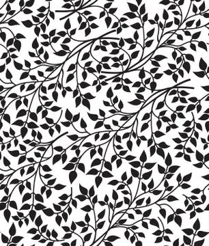 Seamless pattern with sprigs Stock Illustration