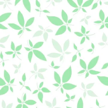 Seamless pattern with sprigs of plants. Leaves in chaotic order for cover des Stock Illustration