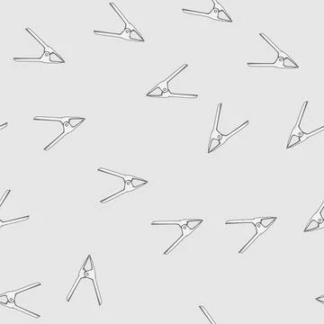 Seamless pattern Spring clamp tool holding and gripping objects 스톡 일러스트