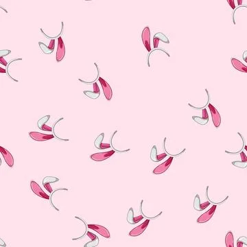 Seamless pattern spring easter bunny ear cartoon vector Stock Illustration