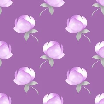 Seamless pattern with spring flowers Stock Illustration