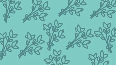Seamless pattern of spring hand drawn flowers Illustrazione stock