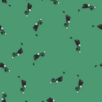 Seamless pattern spring lawn mower cartoon vector イラスト素材