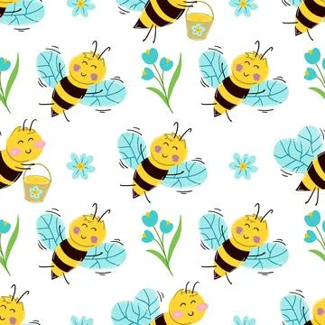 Seamless pattern. Spring print perfect for children's textile design, decor Stock Illustration