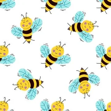 Seamless pattern. Spring print perfect for children's textile design, decor Stock Illustration