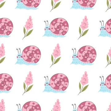 Seamless pattern. Spring print perfect for children's textile design, decor Illustrazione stock