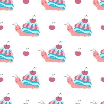 Seamless pattern. Spring print perfect for children's textile design, decor Illustrazione stock