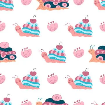 Seamless pattern. Spring print perfect for children's textile design, decor Stock Illustration