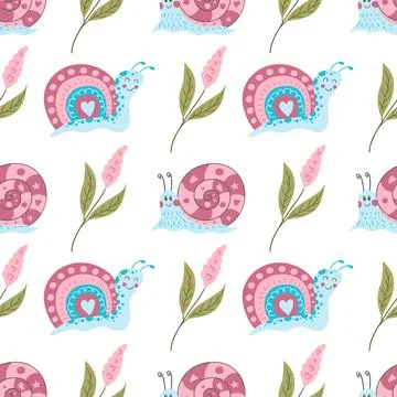 Seamless pattern. Spring print perfect for children's textile design, decor Stock Illustration