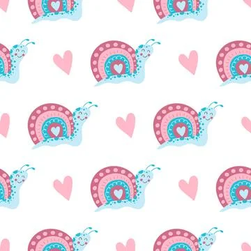 Seamless pattern. Spring print perfect for children's textile design, decor Illustrazione stock