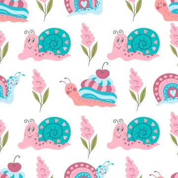 Seamless pattern. Spring print perfect for children's textile design, decor Stock Illustration