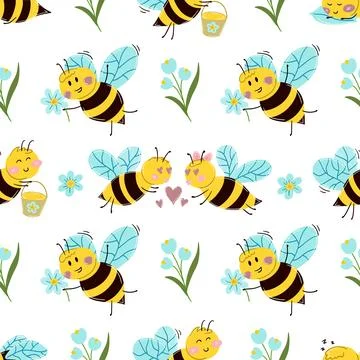 Seamless pattern. Spring print perfect for children's textile design, decor Stock Illustration