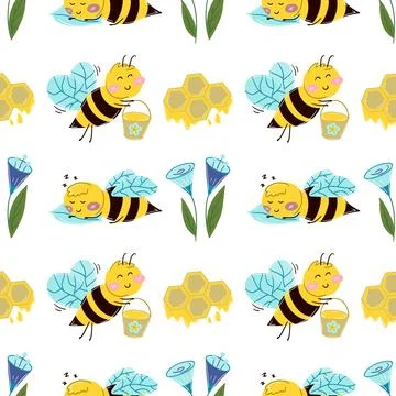 Seamless pattern. Spring print perfect for children's textile design, decor イラスト素材