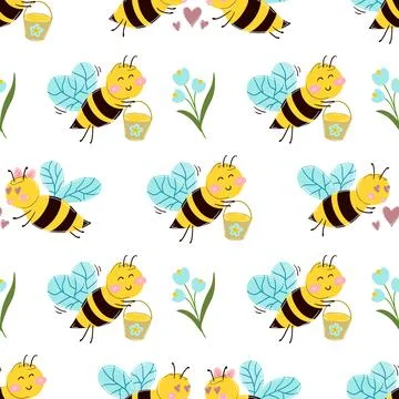 Seamless pattern. Spring print perfect for children's textile design, decor イラスト素材