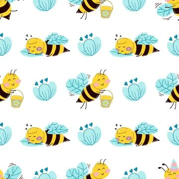 Seamless pattern. Spring print perfect for children's textile design, decor イラスト素材