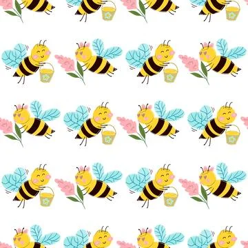 Seamless pattern. Spring print perfect for children's textile design, decor Stock Illustration